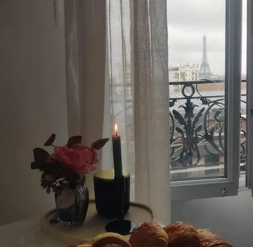 Lägenhet Superbe Studio Vue Tour Eiffel 15 *